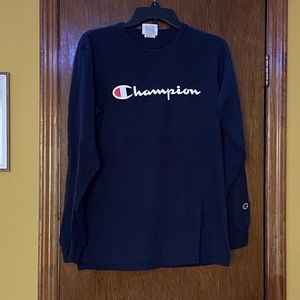 champion navy long sleeve